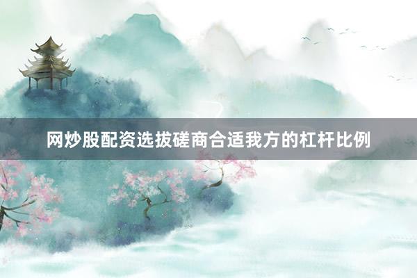 网炒股配资选拔磋商合适我方的杠杆比例